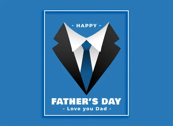 Счастливый день отцов костюм и галстук фон — стоковый вектор