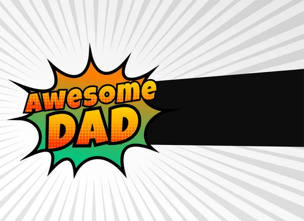 Чудовий тато щасливі батьки день привітання — стоковий вектор