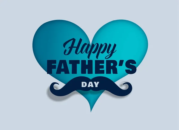Happy fathers day love greeting design — Stock Vector
