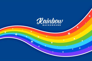 wavy colorful rainbow background design clipart