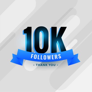 Sosyal medya 10K takipçileri veya 10000 aboneler Banner teşekkür ederiz