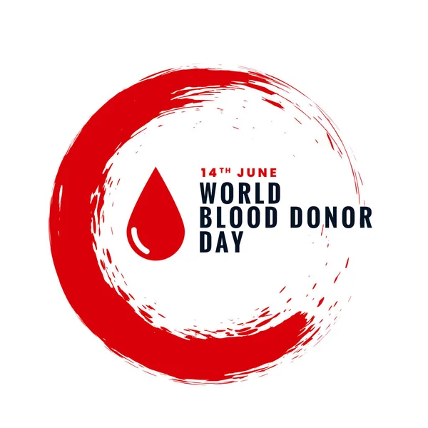 Mundo doador de sangue dia conceito fundo design — Vetor de Stock