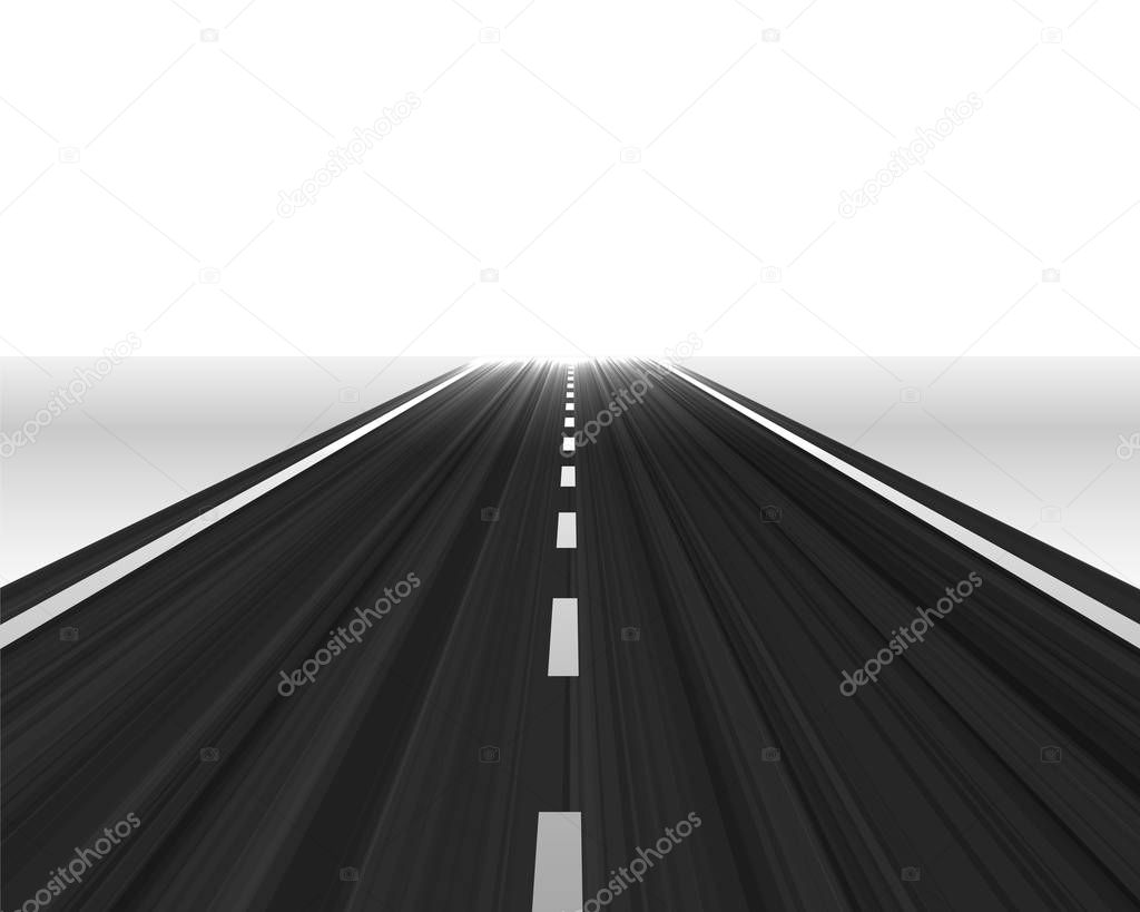 perspective road towards the horizon