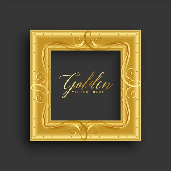 Antiguo diseño de marco de oro vintage — Vector de stock