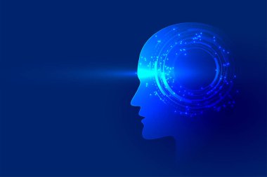 dijital teknoloji yüz yapay zeka arka plan