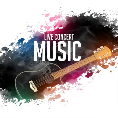 gitar ile soyut canlı konser müzik arka plan