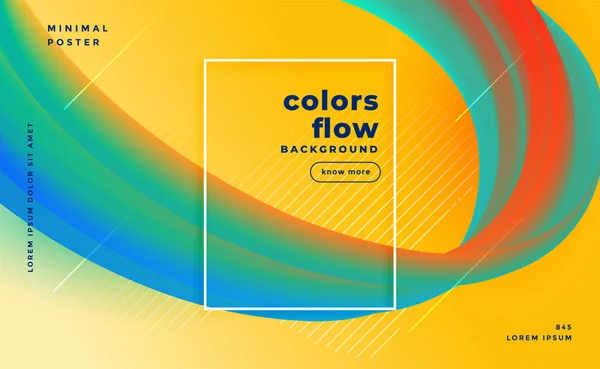 Colores elegantes flujo diseño de banner abstracto — Archivo Imágenes Vectoriales