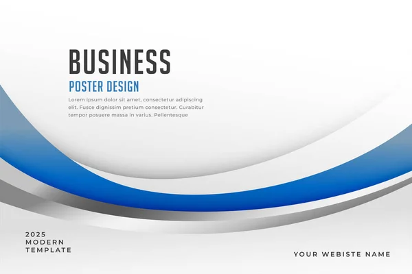 Stijlvolle blauwe zakelijke presentatie banner ontwerp — Stockvector