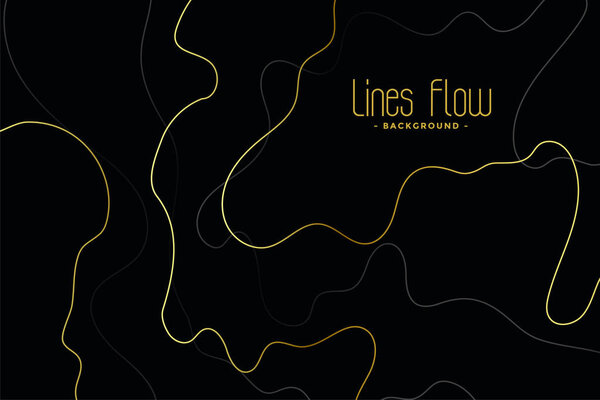 абстрактный черный фон с золотыми контурами
