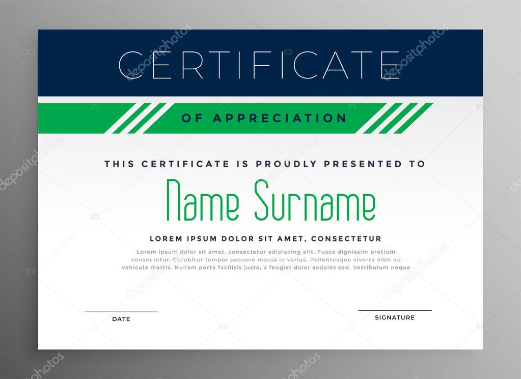 corporate appreciation certificate design template