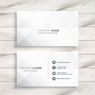 minimal beyaz kartvizit tasarım şablonu