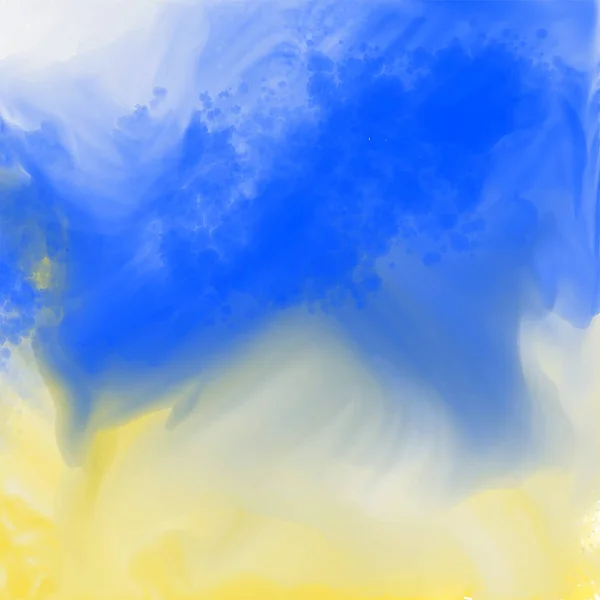 Texture aquarelle abstraite bleue et jaune — Image vectorielle