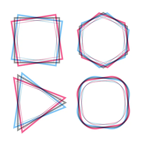 Абстрактные геометрические линейные рамки — стоковый вектор