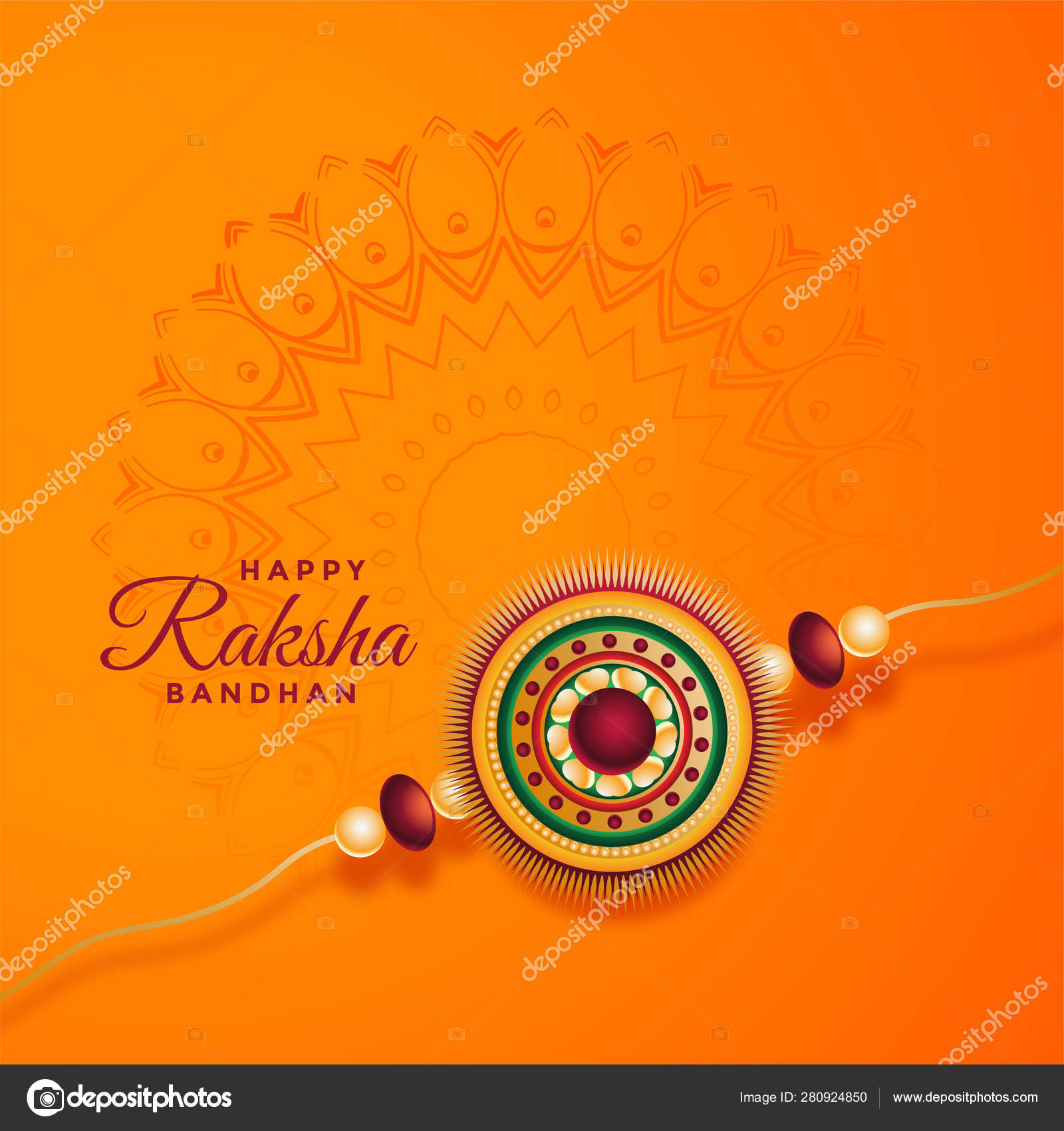 Raksha bandhan festival background with decorative rakhi Stock Vector Image  by ©StarLine #280924850