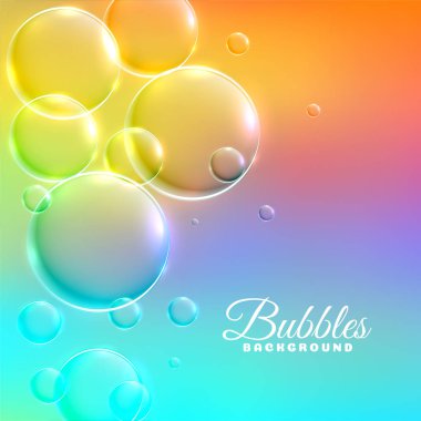 parlak kabarcıklar ile renkli arka plan