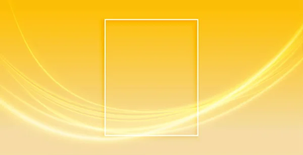 黄色背景与发光波 — 图库矢量图片
