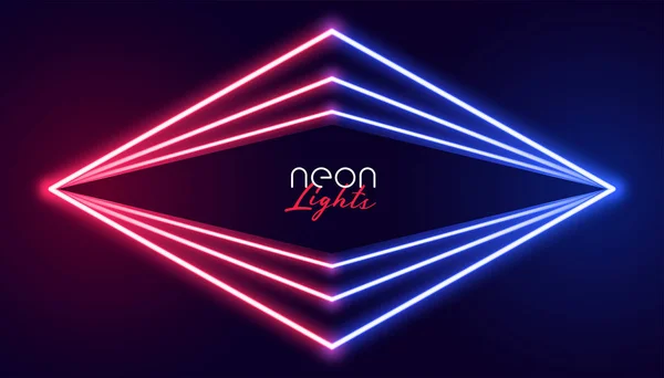 Soyut geometrik neon ışık arkaplanı — Stok Vektör