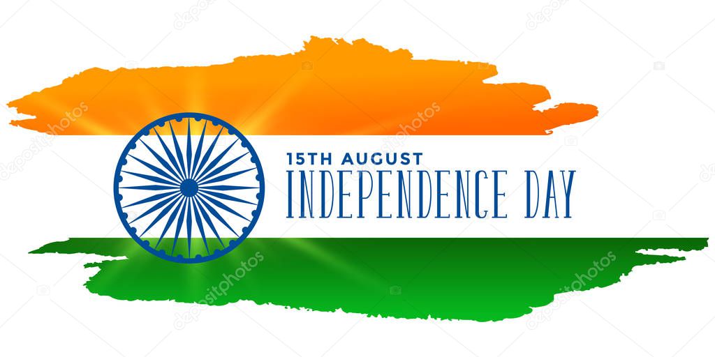 independence day of india tricolor watercolor background