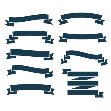 düz mavi kurdeleler seti