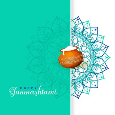 güzel mutlu Janmashtami Festival arka plan