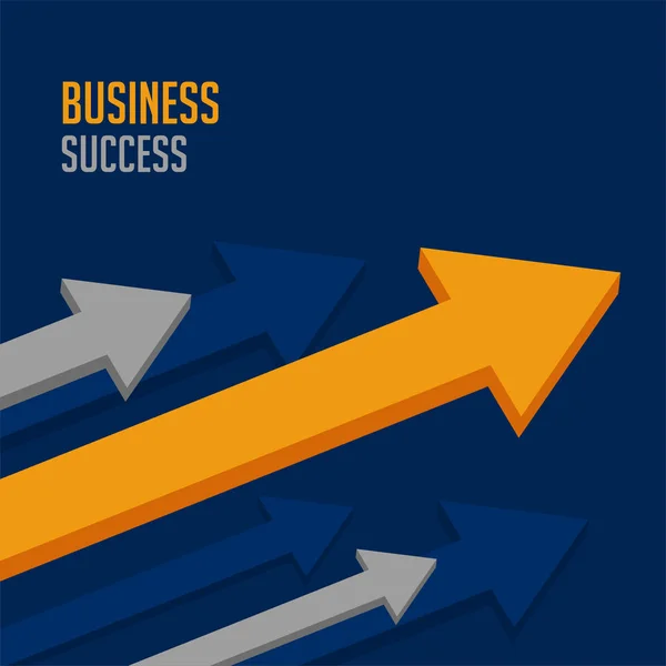 Flecha de negocio líder para el éxito de la empresa — Archivo Imágenes Vectoriales
