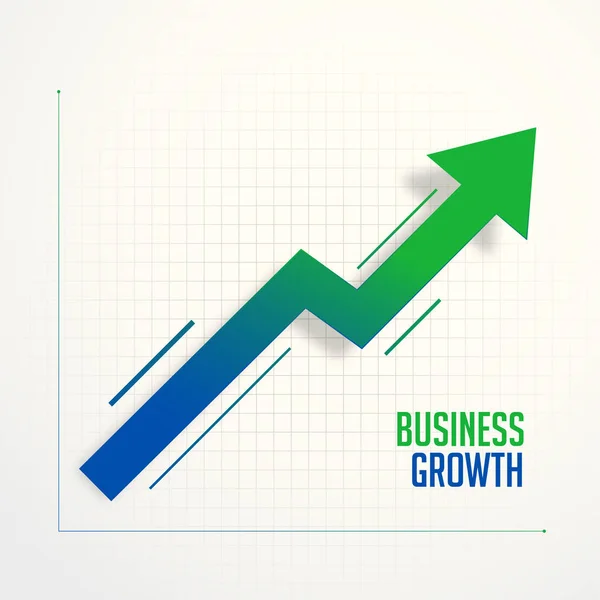 Crecimiento del negocio pasos gráfico concepto de flecha — Vector de stock