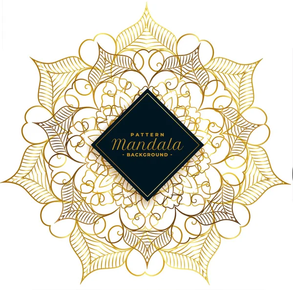 Decorativo dourado mandala arte fundo —  Vetores de Stock