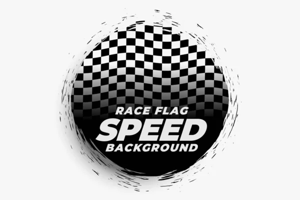 Fondo de velocidad de carreras con bandera a cuadros — Vector de stock