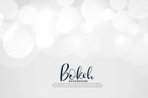 Fundo branco com efeito de luzes bokeh —  Vetores de Stock