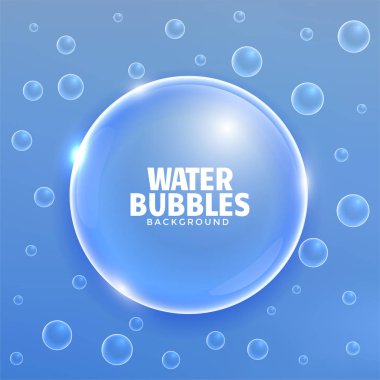 zarif mavi parlak kabarcıklar arka plan