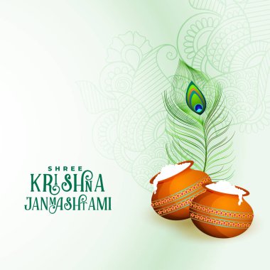 shree krishna janmashtami hint festivali tebrik arka plan