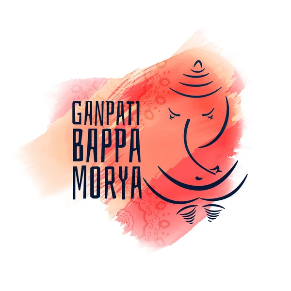 Ganpati bappa morya ganesha chaturthi festa saudação —  Vetores de Stock