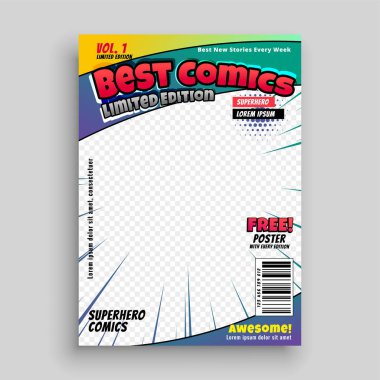 çizgi roman kapağı dergisi ön sayfa tasarım düzeni
