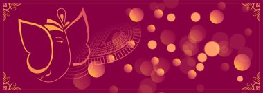 çizgi tarzı afiş yapılan güzel lord ganesha rakam