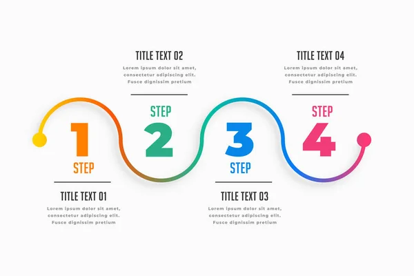 Four steps infographic timeline template — Stock Vector