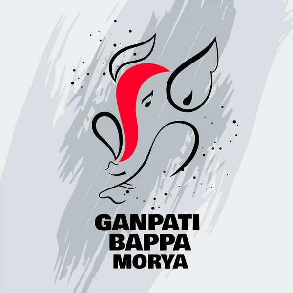Creativo señor ganesha diseño ganesh chaturthi fondo — Vector de stock