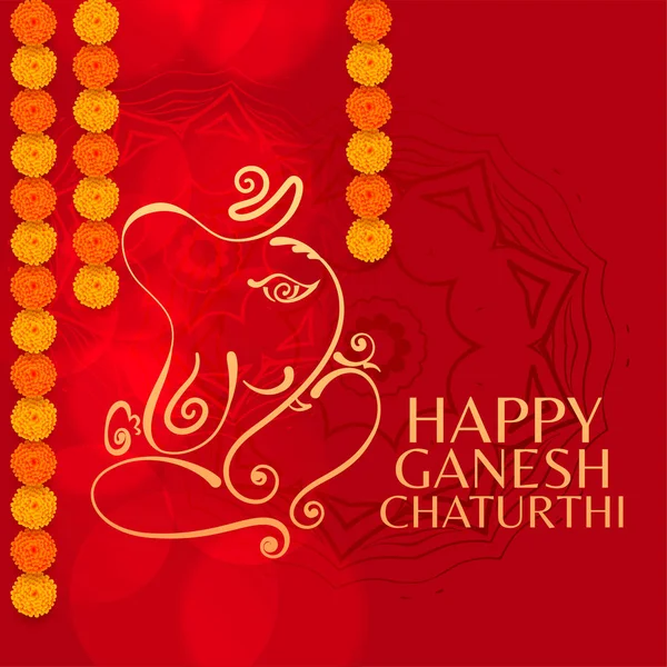 Festival de ganesha seigneur de fond de ganesh chaturthi — Image vectorielle