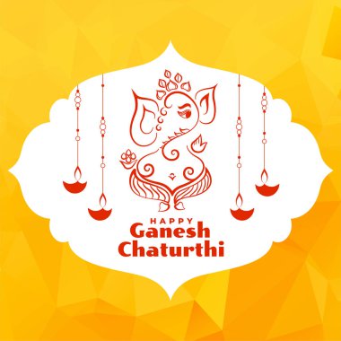 lord ganesha festivali güzel tebrik tasarımı