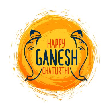 soyut ganesh chaturthi festival tebrik arka plan