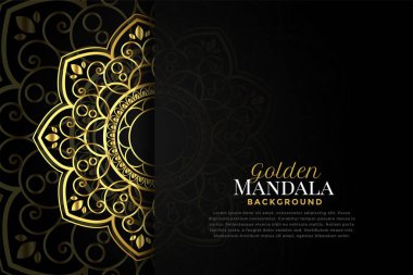metin alanı arka plan ile güzel altın mandala