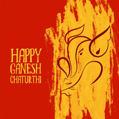 soyut mutlu ganesh chaturthi festival tebrik arka plan