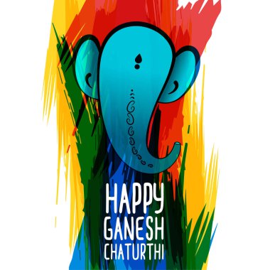 yaratıcı lord ganesha suluboya arka plan tasarımı