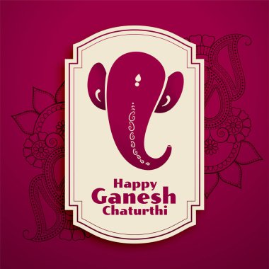 etnik tarzı hindu lord ganesha festival arka plan