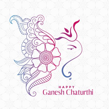 mutlu ganesh chaturthi hint festivali tebrik arka plan
