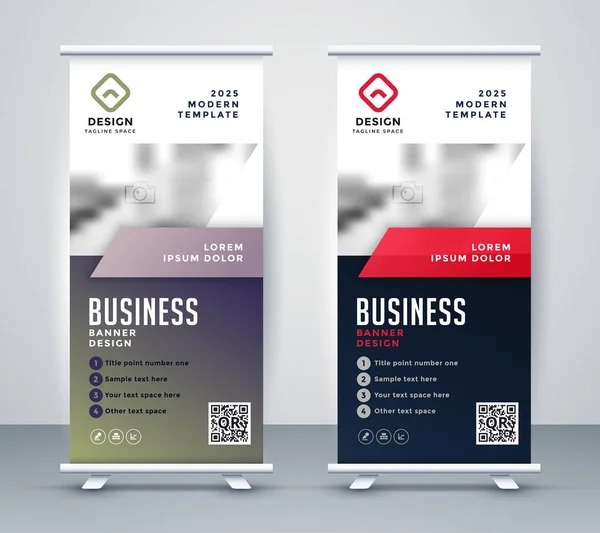 Banner de rollup abstrato para apresentação de negócios — Vetor de Stock