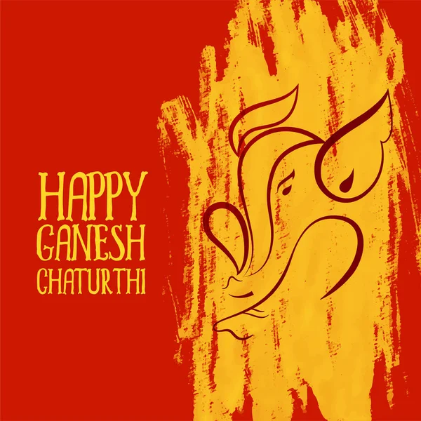 Resumo feliz ganesh chaturthi festival saudação fundo —  Vetores de Stock