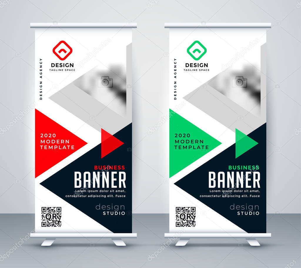 creative business rollup standee banner design