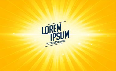 parlayan ışınları ile parlak sarı soyut arka plan