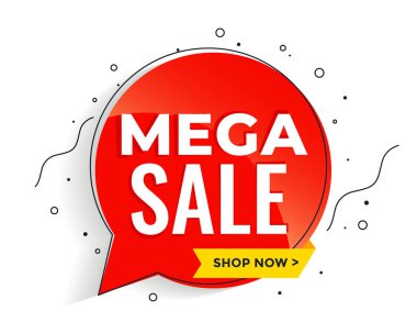 Memphis stilinde mega satış pankartı