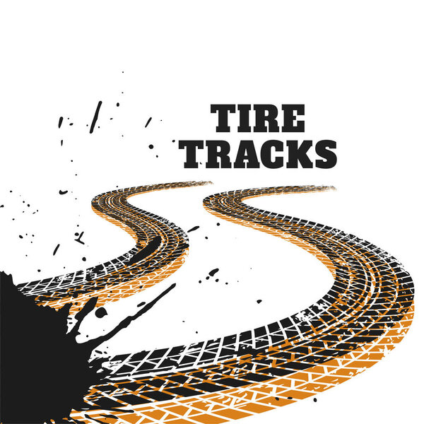 abstract racing tire tracks print marks background